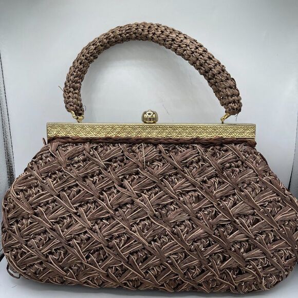 RARE Vintage Marchioness Rafia Purse. - Picture 3 of 15